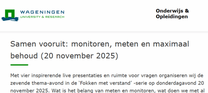 Zevende webinar ‘Fokken met verstand’