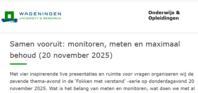 Zevende webinar ‘Fokken met verstand’